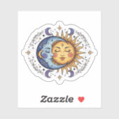 Celestial Boho Sun and Moon Spiritual Sticker シール (シート)
