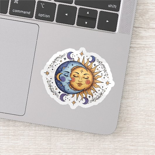 Celestial Boho Sun and Moon Spiritual Sticker シール (詳細)
