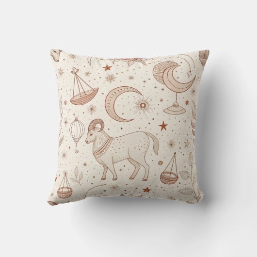 Celestial Botanical Pattern (1) クッション (裏面)