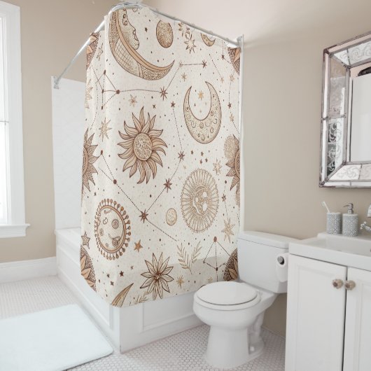Celestial Botanical Pattern (2) シャワーカーテン (インサイチュ)
