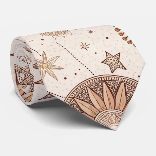 Celestial Botanical Pattern (2) ネクタイ (ロール)