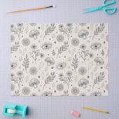 Celestial Botanical Pattern (3) 薄葉紙 (クラフト)