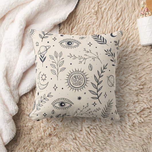 Celestial Botanical Pattern (5) クッション (ブランケット)