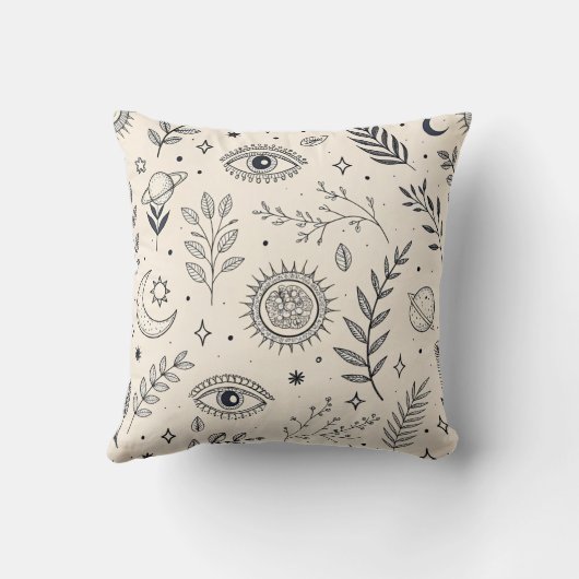 Celestial Botanical Pattern (5) クッション (裏面)