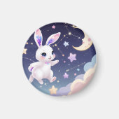 Celestial Bunny Magnet -Kawaii Rabbit Fridge Decor マグネット (正面)