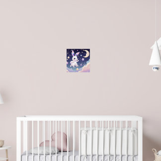Celestial Bunny Poster – Kawaii Pastel Rabbit ポスター