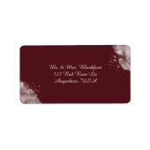 Celestial Burgundy Starlight Address Labels ラベル (正面)