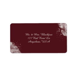 Celestial Burgundy Starlight Address Labels ラベル