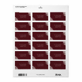 Celestial Burgundy Starlight Address Labels ラベル (フルシート)