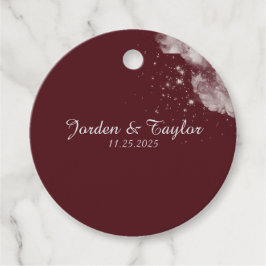 Celestial Burgundy Starlight Favor Tags フェイバータグ