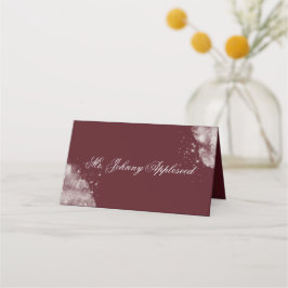 Celestial Burgundy Starlight Place Cards プレイスカード