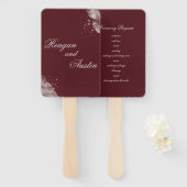 Celestial Burgundy Starlight Program Hand Fan ハンドファン (正面&裏面)