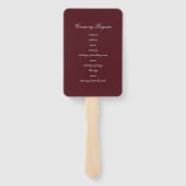 Celestial Burgundy Starlight Program Hand Fan ハンドファン (裏面)