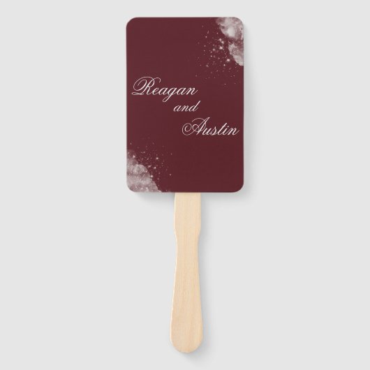 Celestial Burgundy Starlight Program Hand Fan ハンドファン (正面)