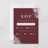 Celestial Burgundy Starlight RSVP Cards (正面)