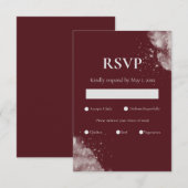 Celestial Burgundy Starlight RSVP Cards (正面/裏面)