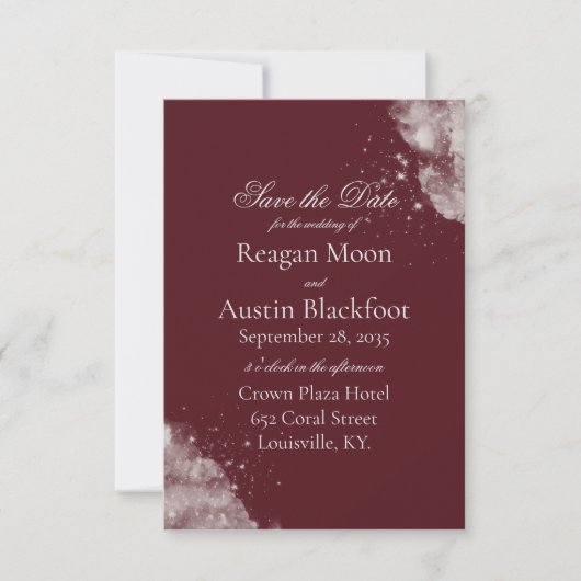 Celestial Burgundy Starlight Save the Date セーブザデート (正面)