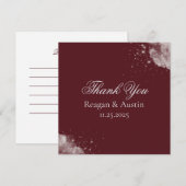 Celestial Burgundy Starlight Thank Cards サンキューカード (正面/裏面)