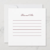 Celestial Burgundy Starlight Thank Cards サンキューカード (裏面)