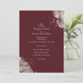 Celestial Burgundy Starlight Wedding Invitation 招待状 (スタンド正面)
