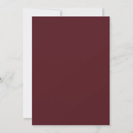 Celestial Burgundy Starlight Wedding Invitation 招待状 (裏面)