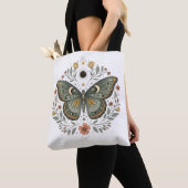 Celestial Butterfly Floral Illustration Tote Bag トートバッグ (クローズアップ)