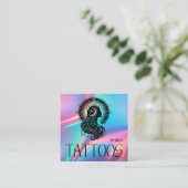 Celestial Butterfly Tattoo Salon Holographic スクエア名刺 (スタンド正面)