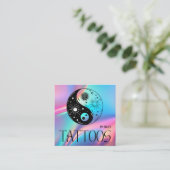 Celestial Butterfly Tattoo Salon Holographic スクエア名刺 (スタンド正面)