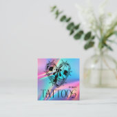 Celestial Butterfly Tattoo Salon Holographic スクエア名刺 (スタンド正面)