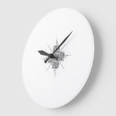 Celestial Calligraphy Mandala - Premium Wall Clock ラージ壁時計 (傾斜)