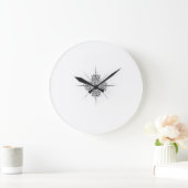 Celestial Calligraphy Mandala - Premium Wall Clock ラージ壁時計 (ホーム)
