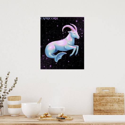 Celestial Capricorn – Astrology Art ポスター (キッチン)