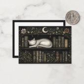 Celestial Cat Bookish Note Cards ノートカード (正面/裏面インサイチュ)