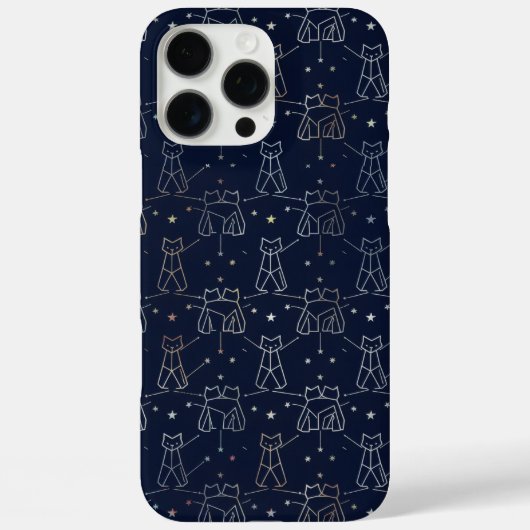 Celestial Cat Constellation iPhone Case Case-Mate iPhoneケース (裏面)