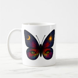 Celestial Cat-Eye Butterfly Colorful Sun Moon Boho コーヒーマグカップ