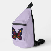 Celestial Cat-Eye Butterfly Lavender Sun Moon Boho スリングバッグ (右コーナー)