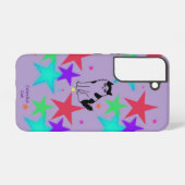 Celestial Cat Samsung Galaxy Phone Case – Purple Galaxyケース (裏面横)