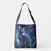 Celestial Cat Tote Bag – Mystical starry Feline クロスボディバッグ (裏面)