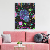Celestial Celebrations: Maximalist Abstract Art  キャンバスプリント (インサイチュ (リビング))