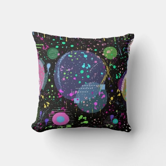 Celestial Celebrations: Maximalist Abstract Art  クッション (正面)