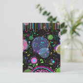 Celestial Celebrations: Maximalist Abstract Art  ポストカード (スタンド正面)
