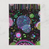 Celestial Celebrations: Maximalist Abstract Art  ポストカード (正面)
