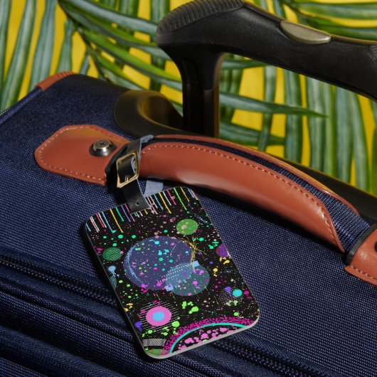 Celestial Celebrations: Maximalist Abstract Art ラゲッジタグ (正面インサイチュ1)