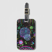 Celestial Celebrations: Maximalist Abstract Art ラゲッジタグ (正面縦)