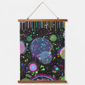 Celestial Celebrations: Maximalist Abstract Art  吊り下げ型タペストリー (正面)