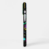 Celestial Celebrations: Maximalist Abstract Art  iPhoneケース (左側面)