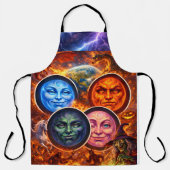 Celestial chaos fantasy ritual Gothic elemental ap エプロン (正面)