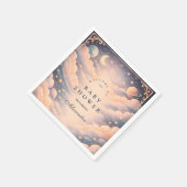 Celestial Clouds Stars Baby Shower スタンダードカクテルナプキン (角)