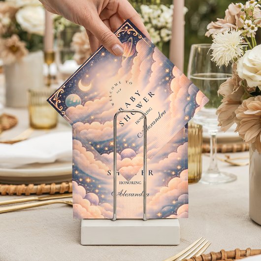 Celestial Clouds Stars Baby Shower スタンダードカクテルナプキン