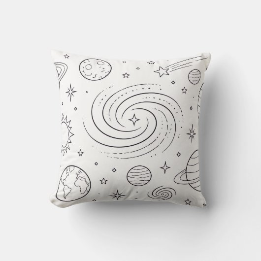 Celestial Coloring Book Pillow | Galaxy クッション (正面)